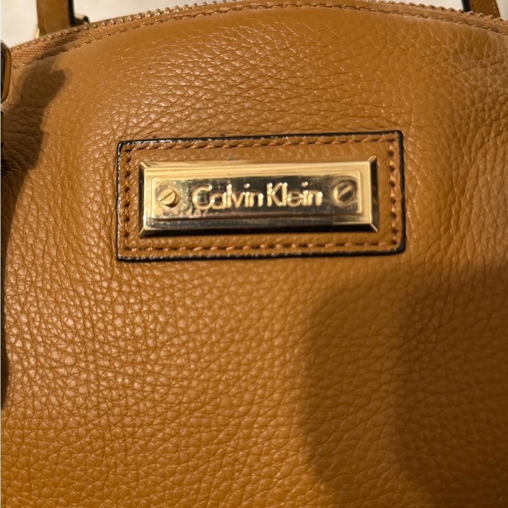 Calvin Klein shoulder bag, tan leather (?) - Picture 2 of 12